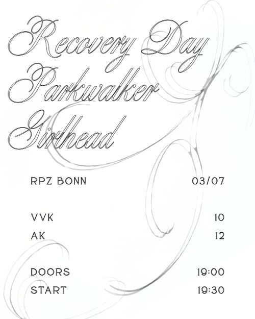 GAZE INTO THE NIGHT - SLOWCORE- UND DREAM-POP-KONZERT IM RPZ BONN MIT RECOVERY DAY, PARKWALKER & GIRLHEAD