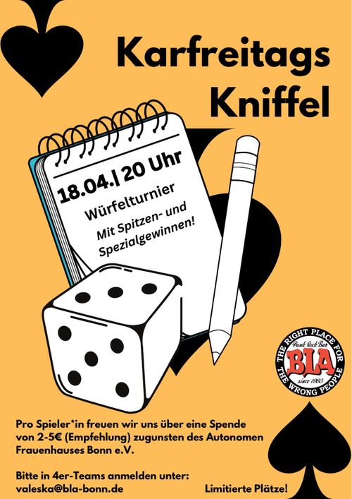 Karfreitags-Kniffel im BLA