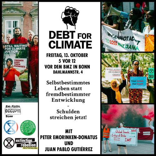 Kundgebung zu Aktionstagen von Debt for Climate