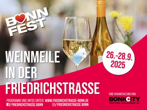 WeinMeile in der Friedrichstraße zum BonnFest 2025