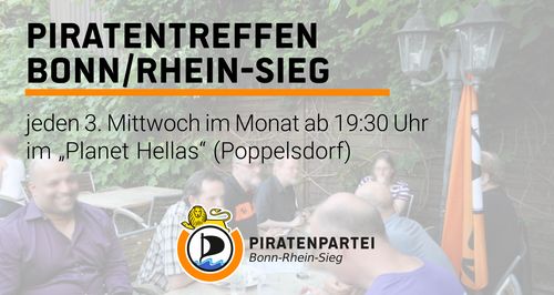 Piratentreff der Piratenpartei Bonn-Rhein-Sieg