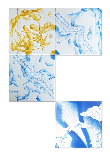 Vernissage der Ausstellung "Lisbon Cracks - Innere Fassaden" mit Werken von Moritz Kral