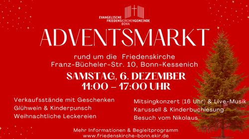 Adventsmarkt mit Mitsingkonzert & Kinderprogramm
