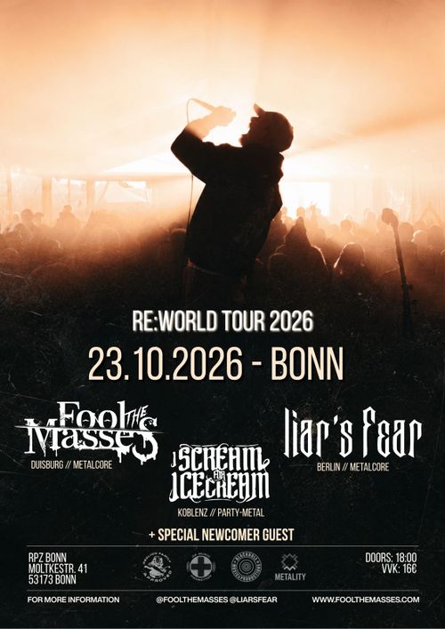 RE:WORLD TOUR 2026: FOOL THE MASSES // LIAR’S FEAR // I SCREAM FOR ICE CREAM