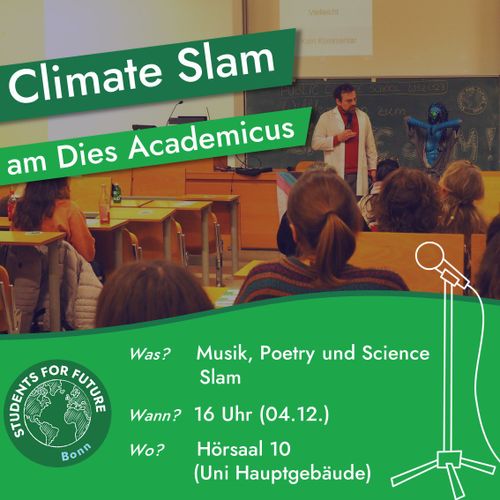 Climate Slam am Dies Academicus der Universität Bonn