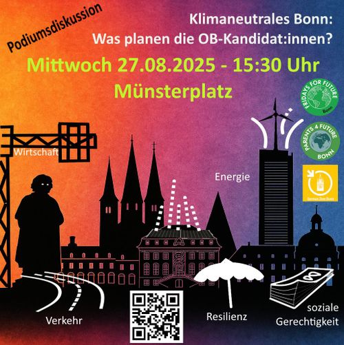 Podiumsdiskussion zum Klimaschutz - Kommunalwahl Bonn 2025