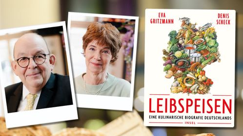 „Leibspeisen“ Abendbrot-Spezial mit Denis Scheck & Eva Gritzmann. Foto:  Insel Verlag / Max Zerrahn