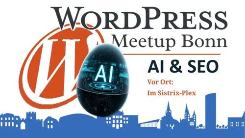 WordPress Meetup Bonn - No. 95 - KI/AI unter dem Gesichtspunkt von SEO
Im Sistrix Plex. Als Design wurde ein AI-Ei genutzt.