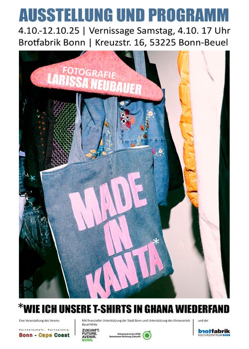 Vernissage "Made in Kanta. Wie ich unsere T-Shirts in Ghana wiederfand"