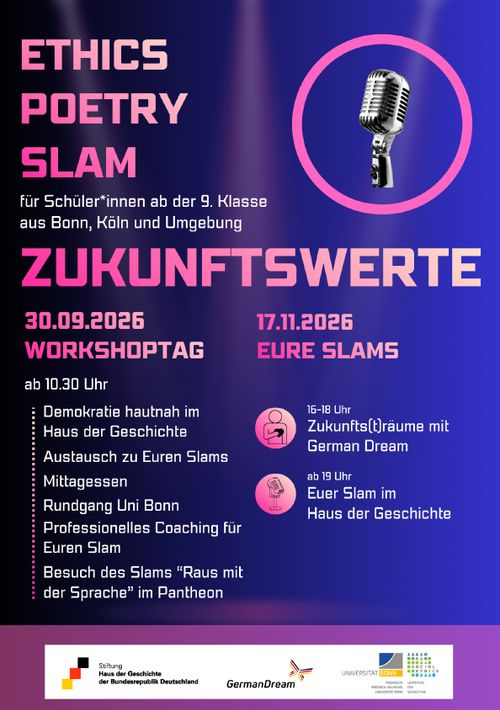 Ethics Poetry Slam „Zukunftswerte“ 2026 - Workshop-Tag