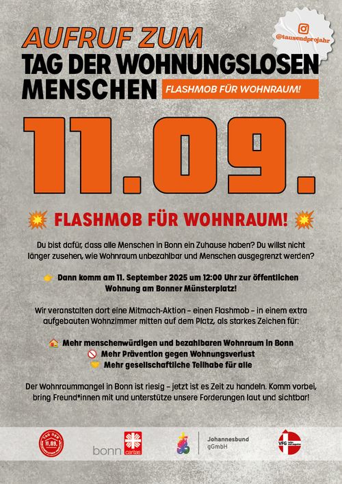 FlashMob: Tag der wohnungslosen Menschen