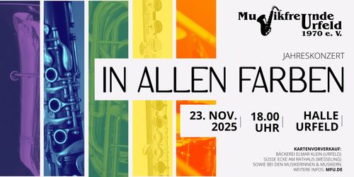 "In allen Farben" - Jahreskonzert der Musikfreunde Urfeld 1970 e.V.