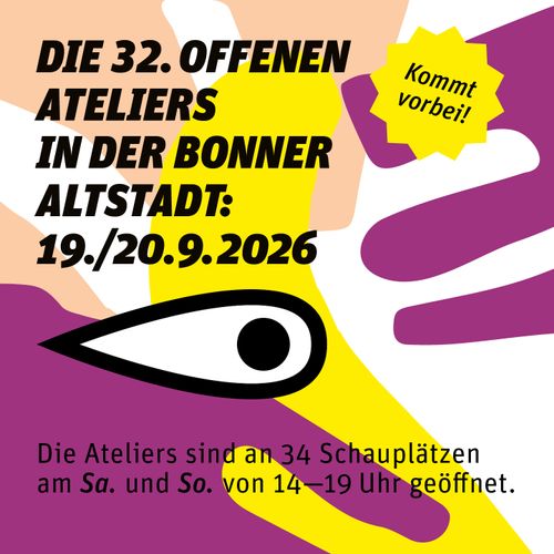Plakat für die 32. offenen Ateliers in der Bonner Altstadt.