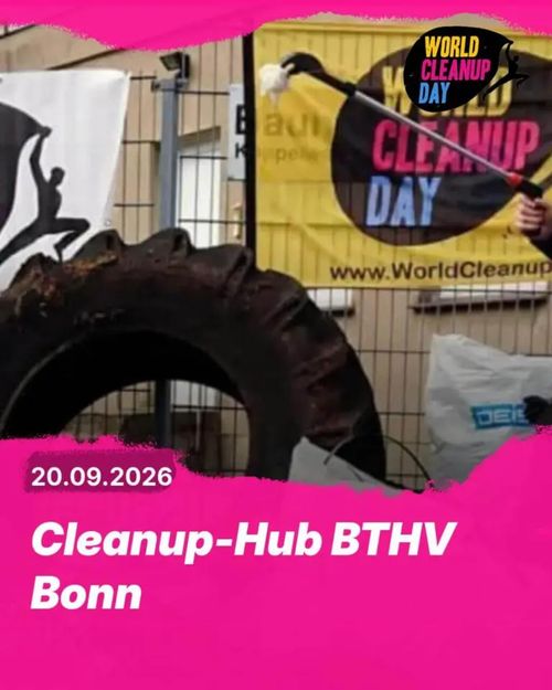 Poster für den World CleanUp Day, "Cleanup-Hub BTHV Bonn"